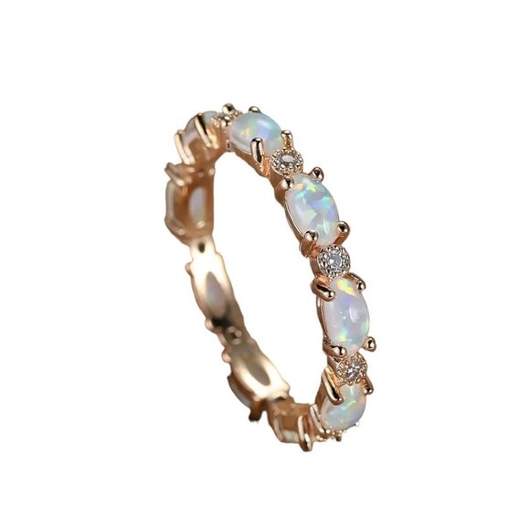 Local Eclectic Jewelry - NIB 18k Opal Eternity Band